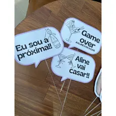 Kit Placas Divertidas Casamento • Festa da Noiva • Despedida de Solteira Personalizadas