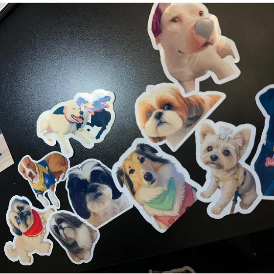 Kit de Adesivos Personalizados Cachorrinhos | Papelaria Personalizada | Lembrancinha Pet
