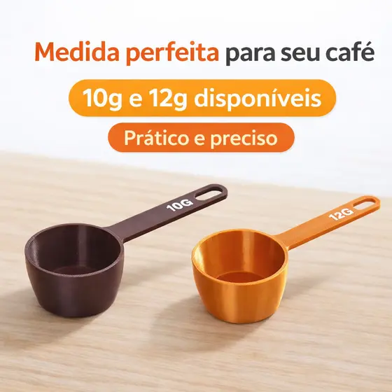 Colher Medidora Multiuso 12g e 10g Café, Açúcar, Cacau E Suplementos Dosador de Whey para Academia