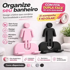 Suporte Porta Gilete de Parede Criativo | Com Fita Dupla Face | Sem Furo | Organizador de Banheiro