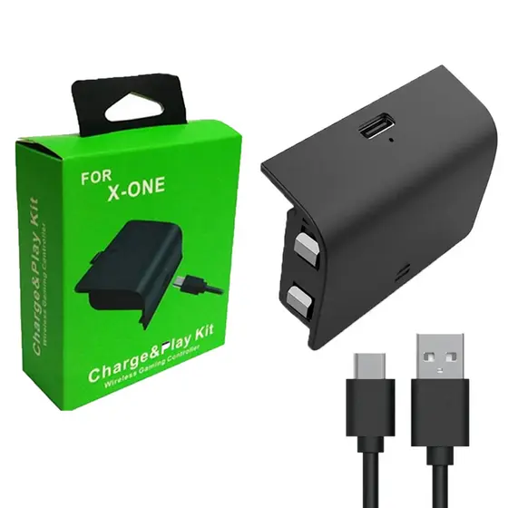 Bateria Recarregável para controle Xbox One S + Cabo carregador