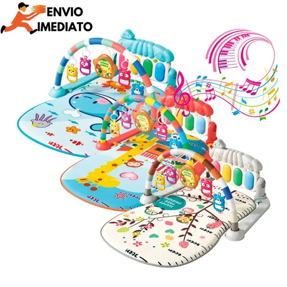 Tapete de Atividades Musical com Piano Interativo e Móbiles para Bebê
