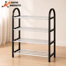 Sapateira 4 Andares Organizadora de Sapatos Livros BrinquedosMultiuso Desmontável Estante Compacta para Quarto Closet