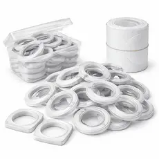 Kit Cortina 10 mts  Entretela Furo (8cm) + 50 Ilhós Deslizante Ilhós Argola Rodizio