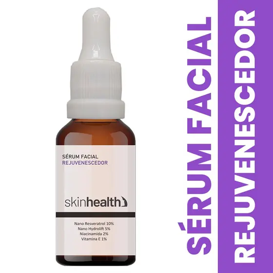 Sérum Facial Nano Resveratrol 10% + Nano Hydrolift 5% + Niacinamida 2% + Vitamina E 1% Skinhealth 30ml