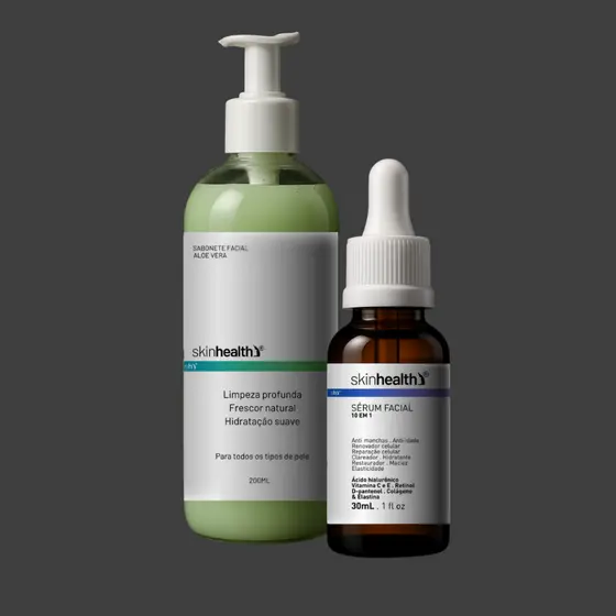 Kit Skin Care Skinhealth - Sabonete 200ml + Sérum 10 em 01 30ml