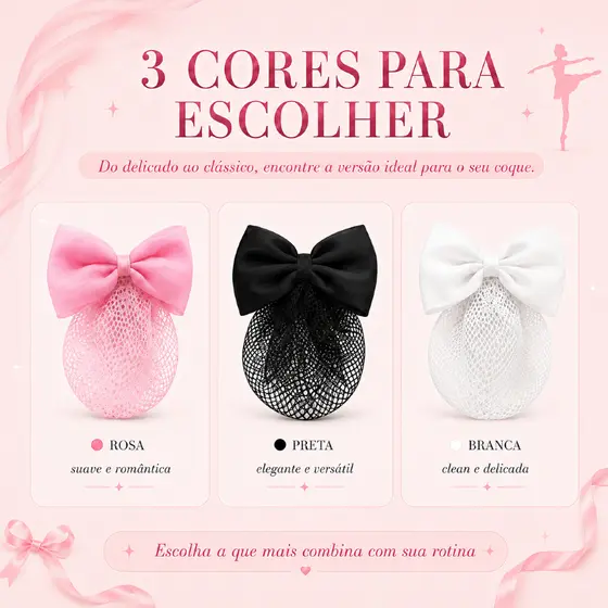 Redinha para coque ballet bale Laço Infantil Tule Rede Rosa Preto Acessório de Cabelo adulto Criança