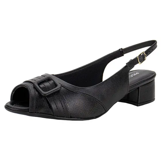 Peep Toe Feminino Salto Grosso Piccadilly 114155