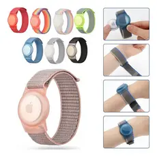 Pulseira Ajustável para Airtag Rastreador Infantil, Criança e Idoso - Nylon Respirável 17cm