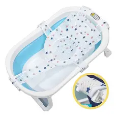 Rede de Proteção Ajustável para Banheira de Bebê, Segurança, Conforto, Tecido Almofadado, Até 20kg, Universal