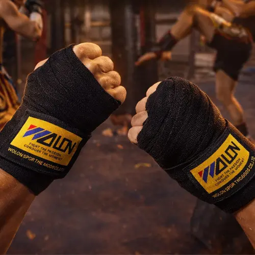 Bandagem Elástica 2,5 Metros Respirável Para Muay Thai Boxe Kickboxing Sanda