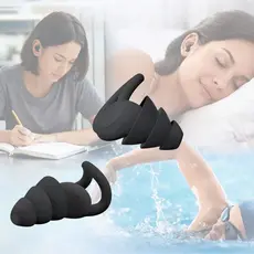 Tampão Ouvido Protetor Auricular Antiruído Natação Dormir 3 Camadas Confortável Eficiente Hipoalergênico Reutilizável