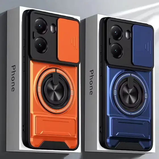 Armadura À Prova De Choque Anel Magnético Suporte Caso Para Xiaomi Poco X8 Pro M8 M7 M6 X7 X6 F8 X5 Pro C85 C75 C65 Capa