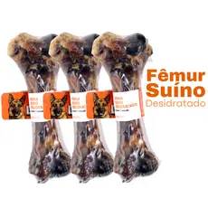 Osso Pet para Cachorro Femur Desidratado Suino 100% Natural - Tamanho 20 CM