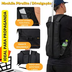 Mochila Pirulito Sem Haste e Sem Placa