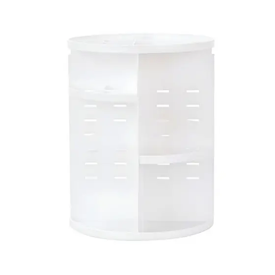 Organizador Porta Maquiagem Giratório 360° Ajustável Multifuncional Cor:Branco