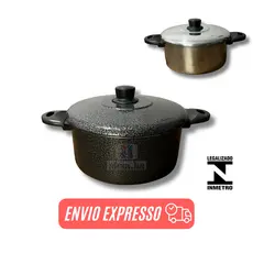 panela grande de arroz caçarola pequena preta ou alumínio com tampa tamanho 24cm,22,20,18,16,14