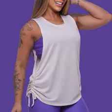 Regata Dry Fit Feminina Fitness Academia Ajustável Lateral Tapa Bumbum Treino