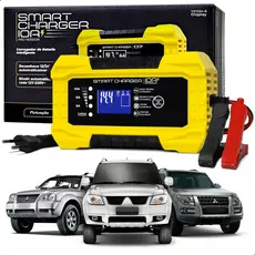 Carregador Bateria 10a 12v 24v Digital Flutuante Carro Moto Caminhão