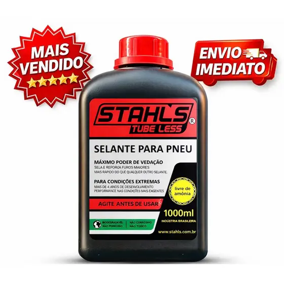 Selante Stahls - Pneu Bike Tubeless - 1 litro Alta Qualidade , Biodegrádavel Sem amônia