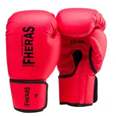 Luva Profissional Luta Boxe Muay Thai Mma Fheras Vermelha