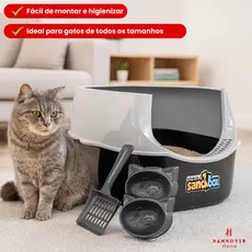 Caixa de Areia para Gatos Banheiro Sanitário Pet Aberta Resistente Furba Sandbox Gato