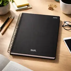 Kit 2 Caderno Capa Dura 160 Folhas 10 Matérias Escolar Universitário Preto