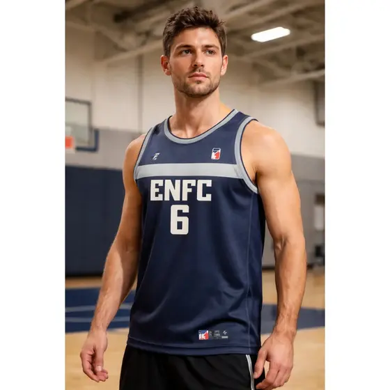 Camiseta Regata Enforce Treino Box Academia Azul