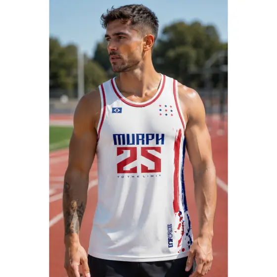 Camiseta Regata Murph Crossfit Treino Box Academia Branca