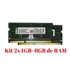 Kit Memórias Ram Kingston 8gb (2x 4gb) DDR3 SODIMM 1333mhz 1.35v