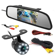 Kit Monitor Retrovisor 4,3" HonesTV TP-10 + Câmera de Ré Automotiva