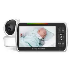 Babá Eletrônica Baby Monitor Sm650 Com Vídeo E Áudio Visão Noturna Branco 127/220V