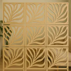 Cobogó MDF Decorativo Preto e Cru – Kit com 20 Placas Vazadas para Parede e Fachada