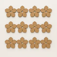 Kit Flores MDF Cru para Artesanato – Enfeites, Painéis, Toppers e Lembranças