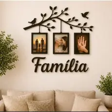 Decoração Sala Quadro MDF Familia