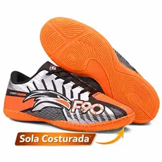Chuteira Futsal Salao Tenis Unissex Costurada Alta Durabilidade E Resistência Na Quadra