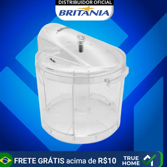 JARRA COM TAMPA COMPLETA ORIGINAL MINI PROCESSADOR BRITÂNIA MINI 2P