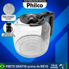 JARRA CAFETEIRA ORIGINAL PHILCO PCF38 PLATINUM / TOUCH / INOX - 38 CAFÉS.