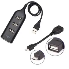 Mobilador Celular Hub 4 Portas Usb + Otg Micro Usb V8 Gamer Teclado Mouse Ponto Entrega