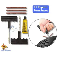 Kit Reparo Pneus Sem Camara Kit Remendo Reparo De Pneu + Macarrão Para Pneu