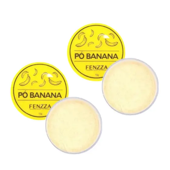 Pó Banana Translúcido Finalizador Fenzza Kit 2 unidades