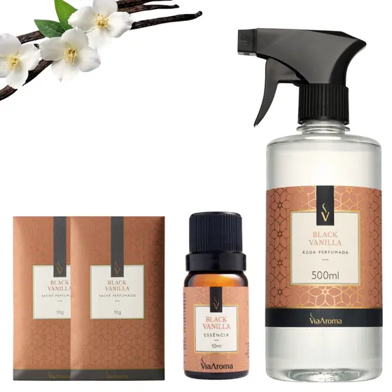 Essência Aromatizador Kit Via Aroma Água Perfumada Cheirinho para Guarda Roupa