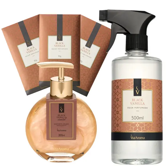Água Perfumada Kit Sabonete Liquido Cheirinho para Guarda Roupa Kit Via Aroma