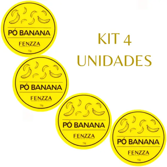 PÓ BANANA FIXADOR FINALIZADOR FACIAL KIT AVELUDADO FENZZA