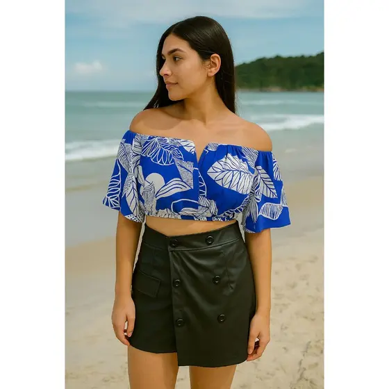 ciganinha feminino ombro a ombro duna manga cuerta