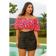 ciganinha feminino ombro a ombro estampa borboleta manga curta