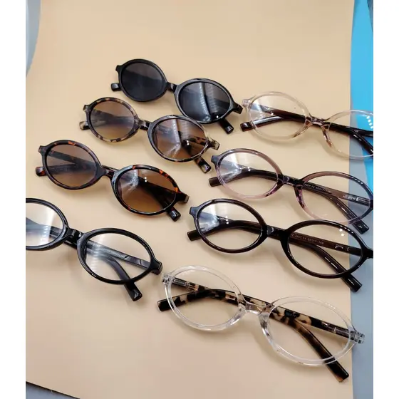 Óculos de Sol e Armação Feminino Redondo Estilo Retrô Tendencia UV400