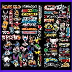 329 Adesivos Moto - 6 Cartelas de adesivos - Adesivo para Moto, Capacete, Bike, Carro