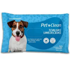 Toalhas Lenços Umedecidos Para Pet Cães e Gatos 50 unidades