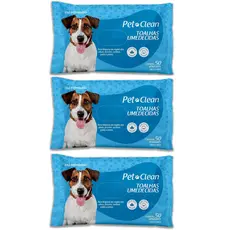 Kit 3 Toalhas Lenços Umedecidos Para Pet Cães e Gatos 150 unidades